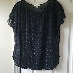 Ella Moss Sheer black top. Sz.XS